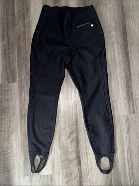Obermeyer stirrup ski pants 10 short black winter barely used women’s stretch